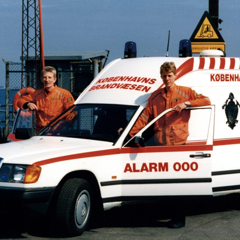 Billede af ambulance fra 70'erne